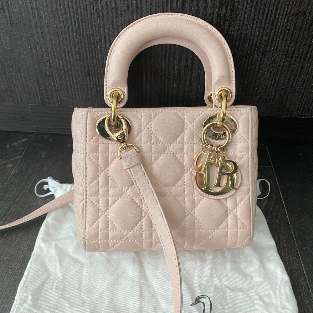 Lady Dior Pink mini Quilted Handbag